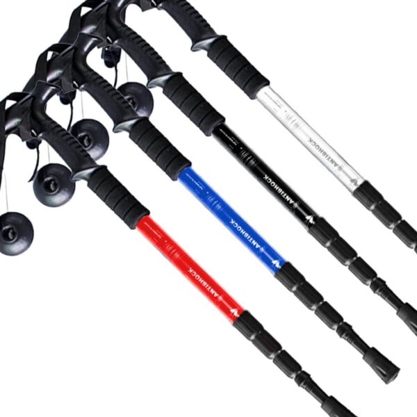 Bastão Ajustável Para Trekking, Caminhada, Trilhas Com Ponta De Aço Haste De Alumínio