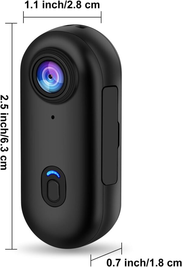 61uoYmbM9RL._AC_SL1500_.jpg Câmera de ação de polegar i3 4K, tamanho pequeno, montagem em qualquer lugar, câmera de corpo pequeno com clipe de mola, câmera de vlogging portátil, gravação POV mãos-livres, câmera de capacete para
