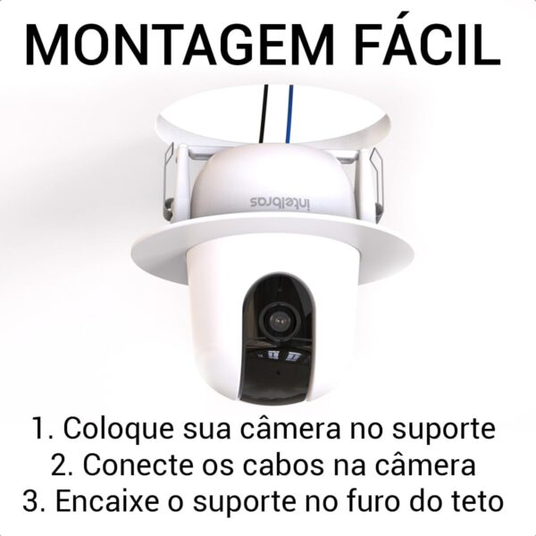 Suporte para Embutir no Teto para Câmeras Intelbras iM4, iM4 C, iZC 1004