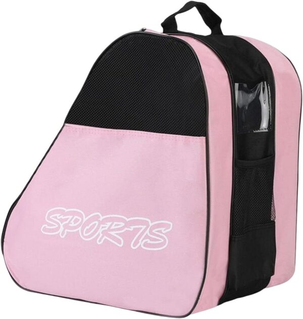 Bolsa de patins, bolsas de patins respiráveis com alça de ombro ajustável, bolsa de armazemento de sapatos de patição, acessórios de patins