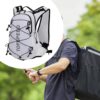 Dynwave Pacote de hidratação 12l mochila de hidratação leve reflexiva ultraleve bexiga de água correndo mochila para escalada de montanha, branco
