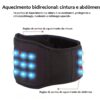 Cinta Lombar Infravermelho AutoAquecimento Térmica, Costas, Coluna, Terapia Magnética, Turmalina, Alivia Dor, Imã, Cólica, Hérnia de disco, Ciático, Marca ATM (XL)