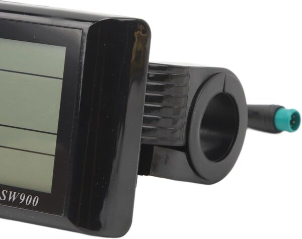 Exibição LCD de Bicicleta Elétrica, 5 Pinos de água à Prova de água ABS Bike Electric Painel LCD Tela Com Botões de Energia Indicadores de Bateria para Controladores JN
