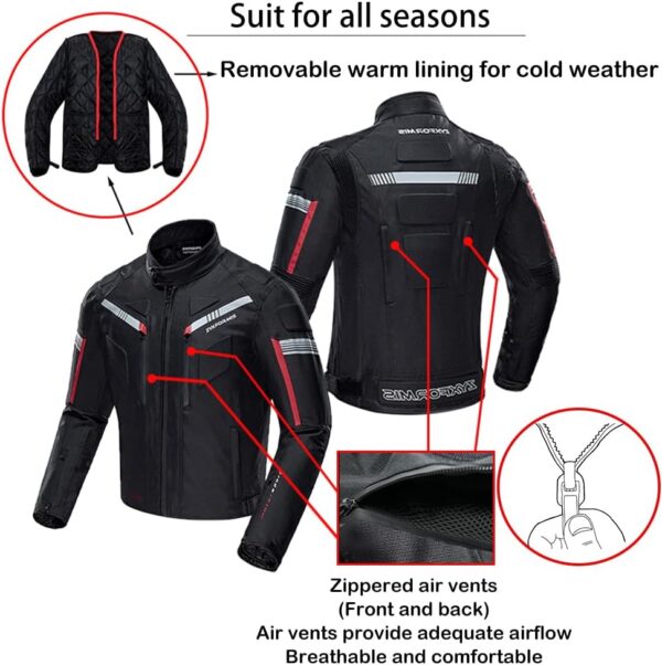 61xhJBay3mL._AC_SL1000_.jpg Jaqueta de motociclista, à prova de vento e à prova d'água, com armadura corporal completa, para outono inverno verão masculino