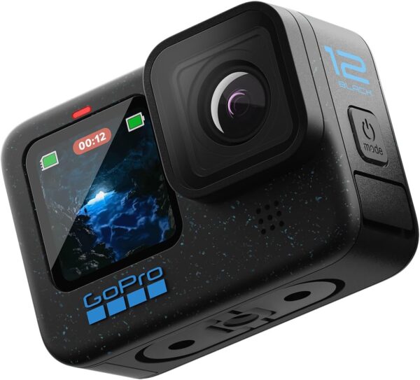 61xiVpJVsCL._AC_SL1500_.jpg GoPro HERO12 BLACK - à Prova D'água com 5.3K60, 27MP, Vídeo + Foto HDR, HyperSmooth 6.0, Trava de horizonte 360°, Live + webcam, Áudio por Bluetooth, Bateria enduro, QUIK