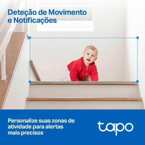TP-Link Tapo C200, Camera de Segurança Wi-Fi 360º, 1080p Full HD, Visão Noturna, Audio de duas vias, Detecção de Movimentos, Trabalha com Alexa, 512G de Armazenamento Local, Armazenamento na Nuvem