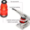 61ynrpzOnEL._AC_SL1500_.jpg Bushing de Skateboard Kit Reconstrução Truck Longboard com Cups Pivô e Arruelas para 2 Trucks