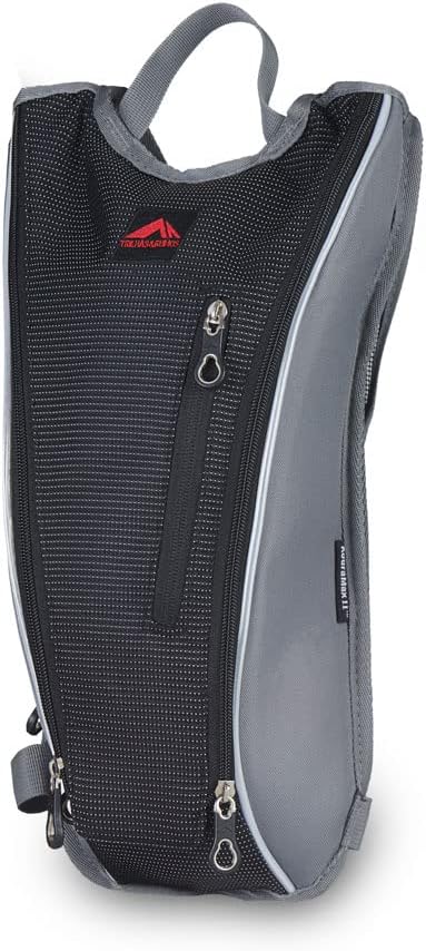 1208 - MOCHILA TRILHAS HIDRA BAG - PRETO PONTILHADO/CINZA