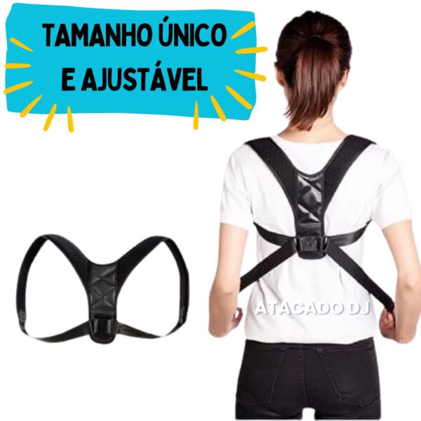 61zLWtxUhEL._SL1500_.jpg Corretor Postural Ajustável, Alinhador de Coluna Unissex, Suporte Lombar para Alívio das Dores nas Costas, Preto