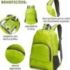 Mochila Dobrável Impermeável Nylon Esportiva Escolar 25L Resistente à Água (Azul Marinho)