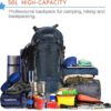 ERYUE Mochila de Escalada, 50L Resistente à Água, Desporto ao Ar Livre, Caminhadas, Camping, Viagem, Mochila com Capa de Chuva