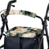 Conjunto de capa de assento e encosto de rollator – Acessórios removíveis e laváveis para idosos – Acessório de andador elegante para idosos – Padrões ajustáveis