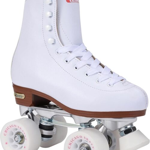 710Xw2Cg1-L._AC_SL1500_.jpg Chicago — Patins femininos forrados de couro premium – Quadriciclos brancos clássicos