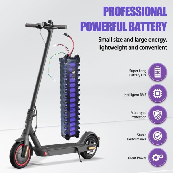 711DYGIrFKL._AC_SL1500_.jpg ForceDynxr Bateria Para Scooter Elétrica, 36V 7800Mah, Bateria De Lítio De Carregamento Rápido, Adequada Para Scooters Elétricas De 36V, Com Vários Adaptadores E Interfaces De Comunicação