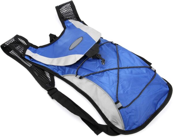712XbtG2EL._AC_SL1500_.jpg Mochila para Ciclismo, Mochila para Bicicleta Mochila para Corrida Com Design de Grade Tecido Não Tecido Azul 2L + Bolsa de Hidratação Esportiva Portátil de Poliéster para