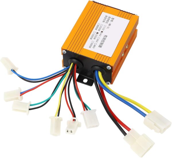 Controlador Escovado de Bicicleta Elétrica, 24V de 350w Liga de Alumínio de Alumínio Controlador de Velocidade do Motor para Triciclo de Scooter Elétrico