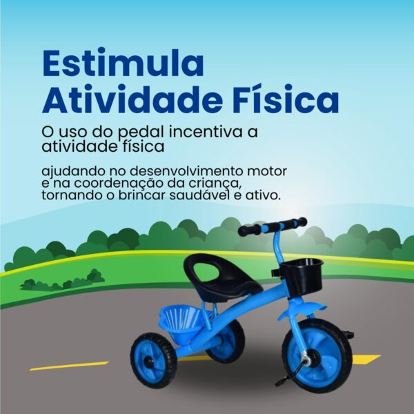 Triciclo Infantil Menino Kidino Motoca Infantil Velocity Motinha de Passeio Motoquinha Infantil.