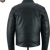 Jaqueta masculina Daniel Smart de couro sintético para motociclista – Jaqueta preta econômica com zíper e laterais lisas e vários bolsos, Preto, M