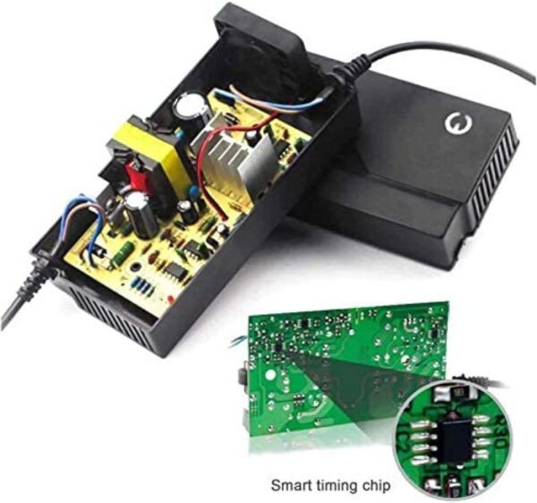 715452m4tlL._AC_SL1500_.jpg Carregador De Scooter Elétrico, Adaptador De Bateria De Chumbo-ácido 48V 20AH, Proteção De Controle De Temperatura De Desligamento Inteligente, Ventilador De Baixo Ruído Economizador De Energia,3,