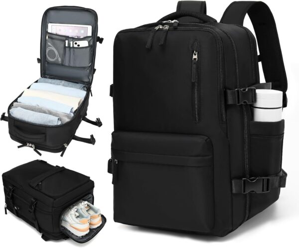 716OnDiTL._AC_SL1500_.jpg Mochila de Viagem Expansivel Grande Masculina Feminina,Mochila Avião Notebook Bolsa de Sapato,Executiva,Antifurto,Reforçada,USB,Impermeável,Escolar,Faculdade,Trabalho,Presente