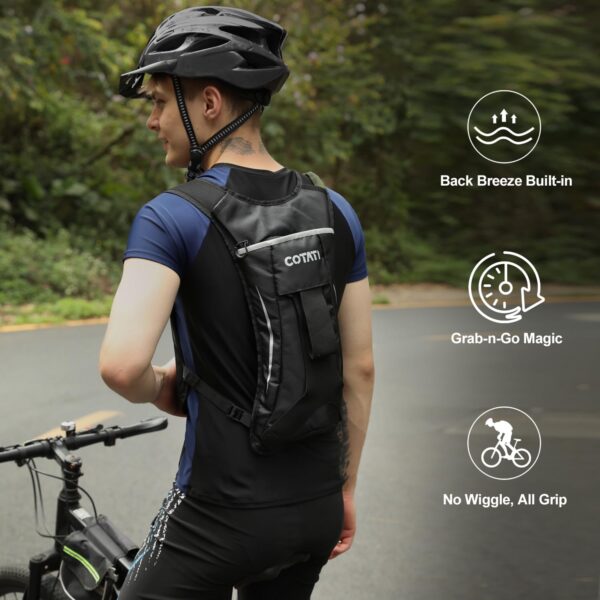 717qqEVxnxL._AC_SL1500_.jpg COTATI Mochila De Hidratação Para Corrida Com Reservatório Água 2L, Mochilas Leves Homens E Mulheres, Caminhadas, Ciclismo (Preto, 2L)
