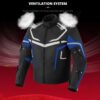 Jaqueta masculina impermeável CE blindada para motociclistas, jaqueta têxtil Cordura