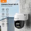 71AjDkC4f2L._AC_SL1500_.jpg Câmera de Vigilância 4K para Ambientes Externos/Internos, Controle por APP, Zoom 8x, Visão Noturna Infravermelha, Rotação 355°/90°, IP66 à Prova d'Água-(MD-30162)