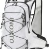 Dynwave Pacote de hidratação 12l mochila de hidratação leve reflexiva ultraleve bexiga de água correndo mochila para escalada de montanha, branco