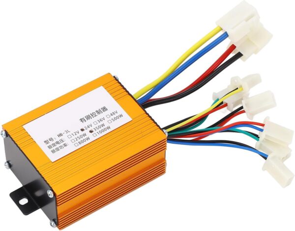 Controlador Escovado de Bicicleta Elétrica, 24V de 350w Liga de Alumínio de Alumínio Controlador de Velocidade do Motor para Triciclo de Scooter Elétrico