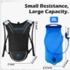 TNYSPORT Mochila De Hidratação Com 2 Unidades E Reservatório Litros, Leve Respirável Para Água 3 Bolsos Alças Reforçadas (Azul Cinza Claro)