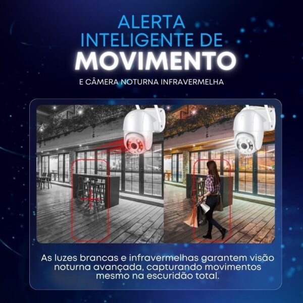 Câmera IP sem fio de Segurança Wifi Externa HD Rotativa Prova D'água Hd Infravermelho Visão Noturna Bivolt Deteccao de movimento