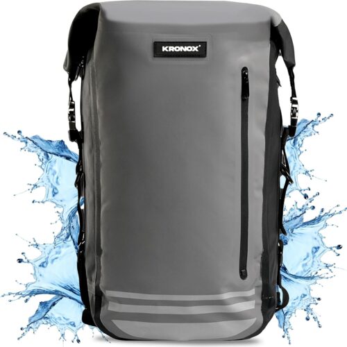 KRONOX 30L Waterproof Backpack for Men – IPX7 Submersible Dry Bag, Lightweight & Durable for Travel, Motorcycle, Kayak