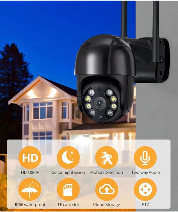 71EztlwouML._AC_SL1500_.jpg Câmera De Segurança Wi-fi Externa À Prova D'água Full Hd Gira 360 Bivolt (PRETA)