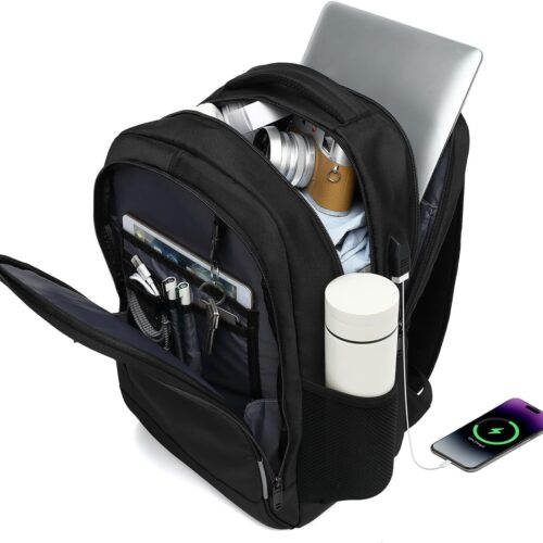 Mochila Grande para Notebook 17.3 Masculina Feminina,Mochila Backpack Executiva Antifurto, Reforçada, Saídas USB,Impermeável, Escolar, Faculdade, Trabalho,Viagem,Presente