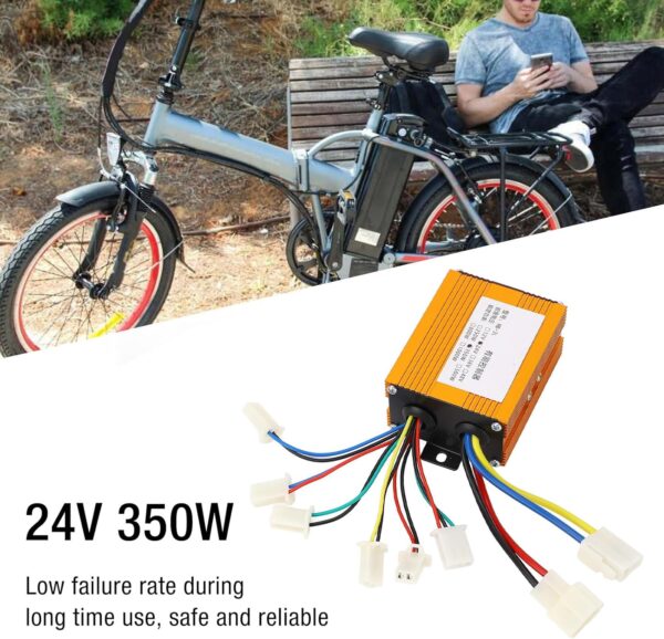 Controlador Escovado de Bicicleta Elétrica, 24V de 350w Liga de Alumínio de Alumínio Controlador de Velocidade do Motor para Triciclo de Scooter Elétrico
