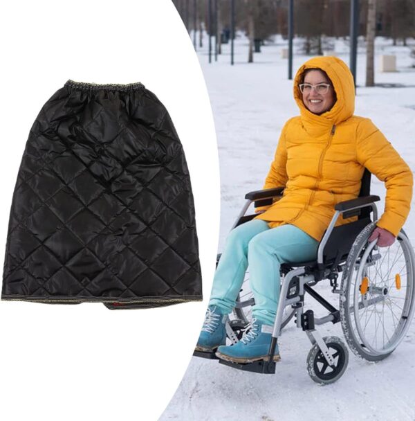 71FqB64aE7L._AC_SL1500_.jpg Cobertor De Cadeira De Rodas Reutilizável Para Scooter De Mobilidade E Scooter Elétrico, Aquecedor De Cadeira De Rodas De Fibra De Poliéster Macio E Quente à Prova De Vento Para Idosos