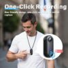 Câmera corporal 128G 4K, câmera tamanho polegar, câmera vestível com clipe giratório de 360° e clipe magnético, 120 minutos para gravação, levar para palestras, viagens, caminhadas com