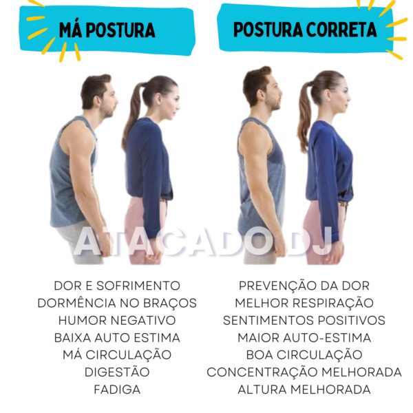 71IYxfDRO7L._SL1500_.jpg Corretor Postural Ajustável, Alinhador de Coluna Unissex, Suporte Lombar para Alívio das Dores nas Costas, Preto