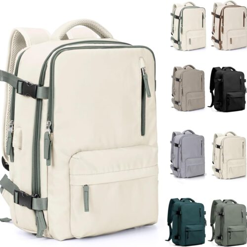 71IpFQyEL._AC_SL1500_.jpg Mochila Executiva de Viagem Grande 40L Impermeável com Porta USB, Mochila Compartimento para Notebook, Mochila Feminina/Masculina Reforçada para Trabalho e viagem – VANOVA