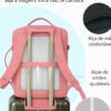 71JSGTrryyL._AC_SL1500_.jpg Mochila de viagem grande para mulheres e homens, mochila de mão, mochila de caminhada, Compartimento para Notebook, Sapatos e Entrada USB, para viagens, Cinza, 25L, Mochilas de viagem