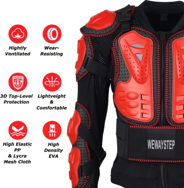 Jaqueta protetora de motocicleta, armadura de corpo inteiro, proteção da coluna do peito, equipamento de bicicleta suja para homens motocross MTB Racing