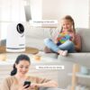 Câmera de Segurança Wi-Fi Interna, Câmera Inteligente com Rotação 360°, 2MP Full HD, Visão Noturna Colorida, Detecção de Movimento Humano, Áudio Bidirecional, Seguimento Automático