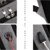 Mochila Executiva Impermeável Usb Senha Resistente Compacta (Cinza)