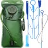 Bexiga de hidratação com kit de limpeza, bexiga de água de 2L com kit de limpeza, reservatório de água à prova de vazamento para caminhadas, ciclismo, escalada, ciclismo, corrida, acampamento,