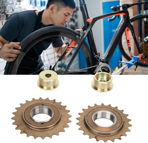 Kit de Adaptador de Roda Livre, Substituição do Adaptador de Roda Livre para Triciclos Elétricos Karts, Ferro de Alta Resistência Com 22t 24t de Tração Direita Esquerda para