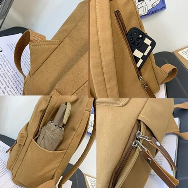 Mochilas Feminina Estilo Casual Leve Lona Escolar Bolsa Faculdade Viagem Moda Simple