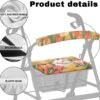 Capas de assento de andador para senhoras, acessórios para caminhantes de Páscoa, coelho, tulipa rollator, andador e encosto, capas de assento laranja para idosos com capas de assento