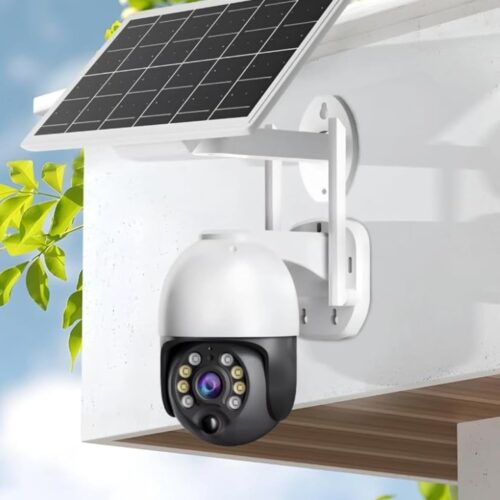 71RU5Fw001L._AC_SL1500_.jpg Câmera de Segurança Solar Wi-Fi 3MP Full HD à Prova D’água Visão Noturna 360° PTZ Detecção de Movimento Áudio Bidirecional Vigilância 24h Instalação Fácil Sem Fios App ICSEE