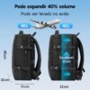 Mochila de Viagem Expansivel Masculina Feminina, Mochila Para Notebook Executiva Impermeável Reforçada Cabo USB,Mochilas Trabalho Escola Viagens Presente