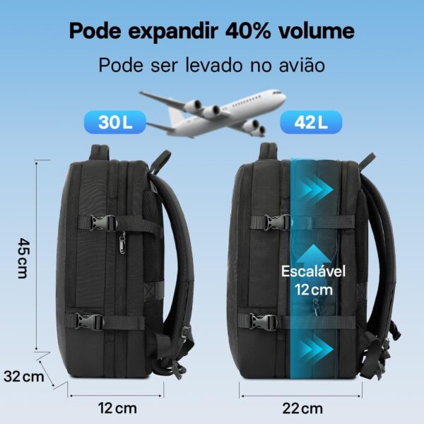 Mochila de Viagem Expansivel Masculina Feminina, Mochila Para Notebook Executiva Impermeável Reforçada Cabo USB,Mochilas Trabalho Escola Viagens Presente